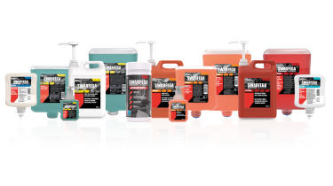 Swarfega's new product line-up which includes a range of light- and heavy-duty cleaners